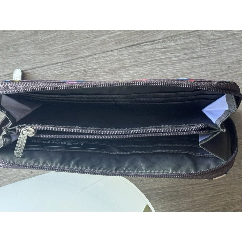 LeSportsac Penguin Print Zip Wallet Cosmetic Pouch Travel Organizer